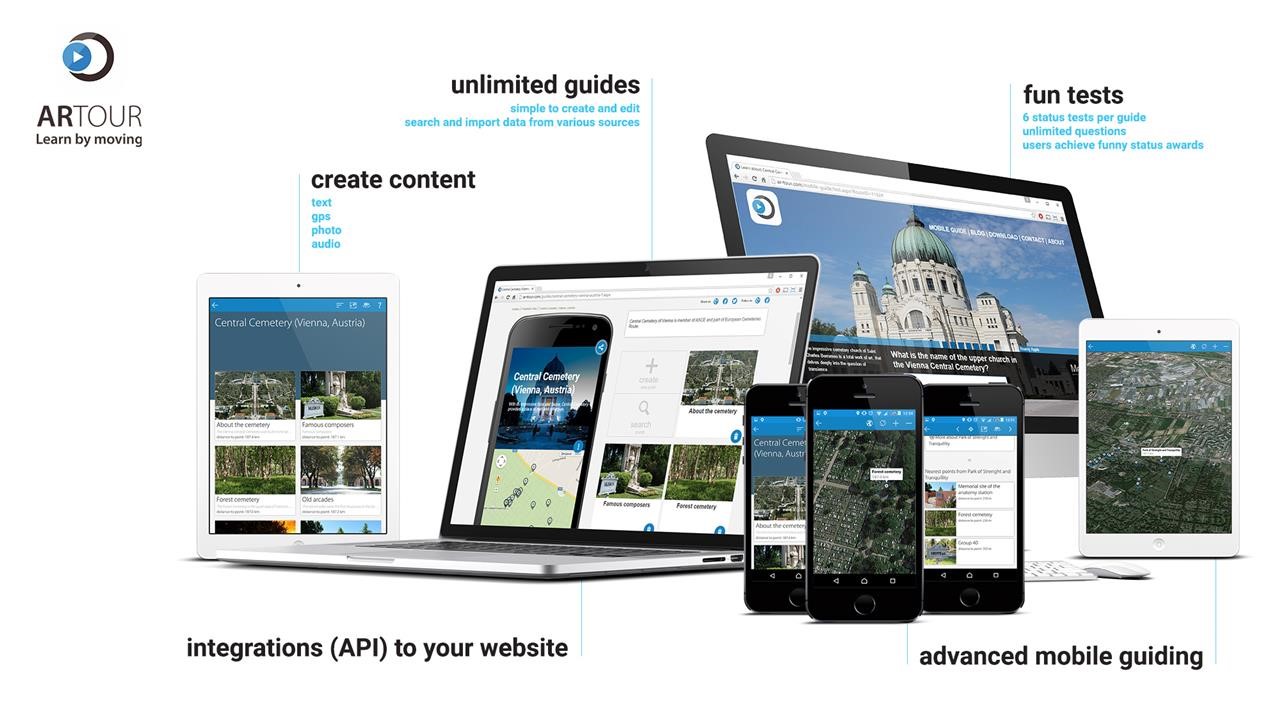 Use the Artour mobile guide to learn by moving.